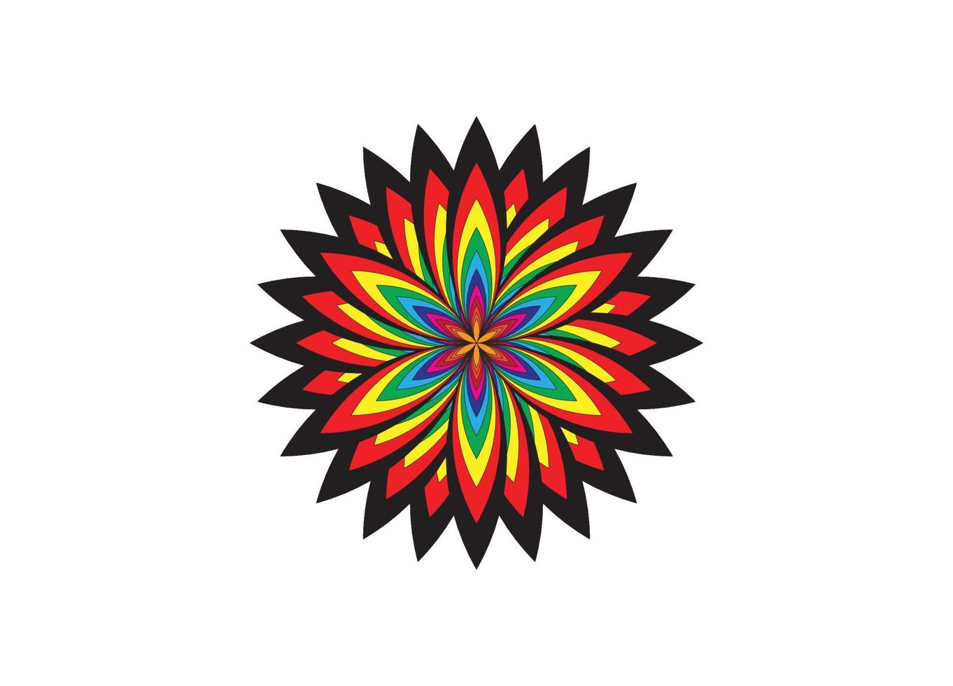 Plantilla de imagen de vector de diseño de icono o logotipo de flor simple