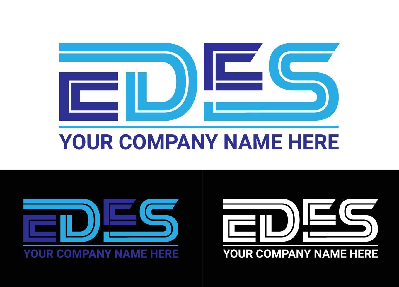 Initial Letter EDES Logo or Icon Design Vector Image Template
