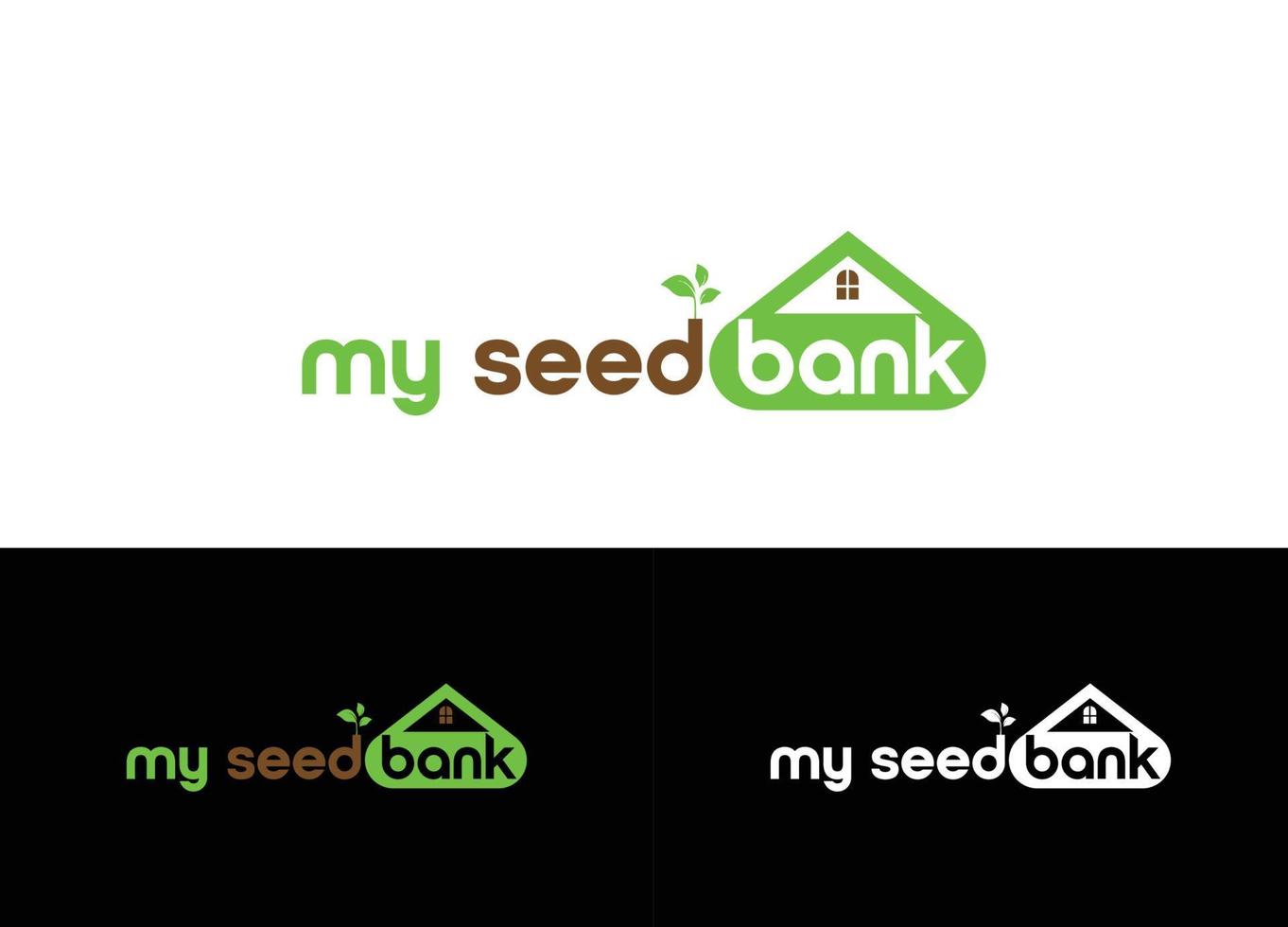 Plantilla de imagen de vector de diseño de logotipo o icono de banco de semillas