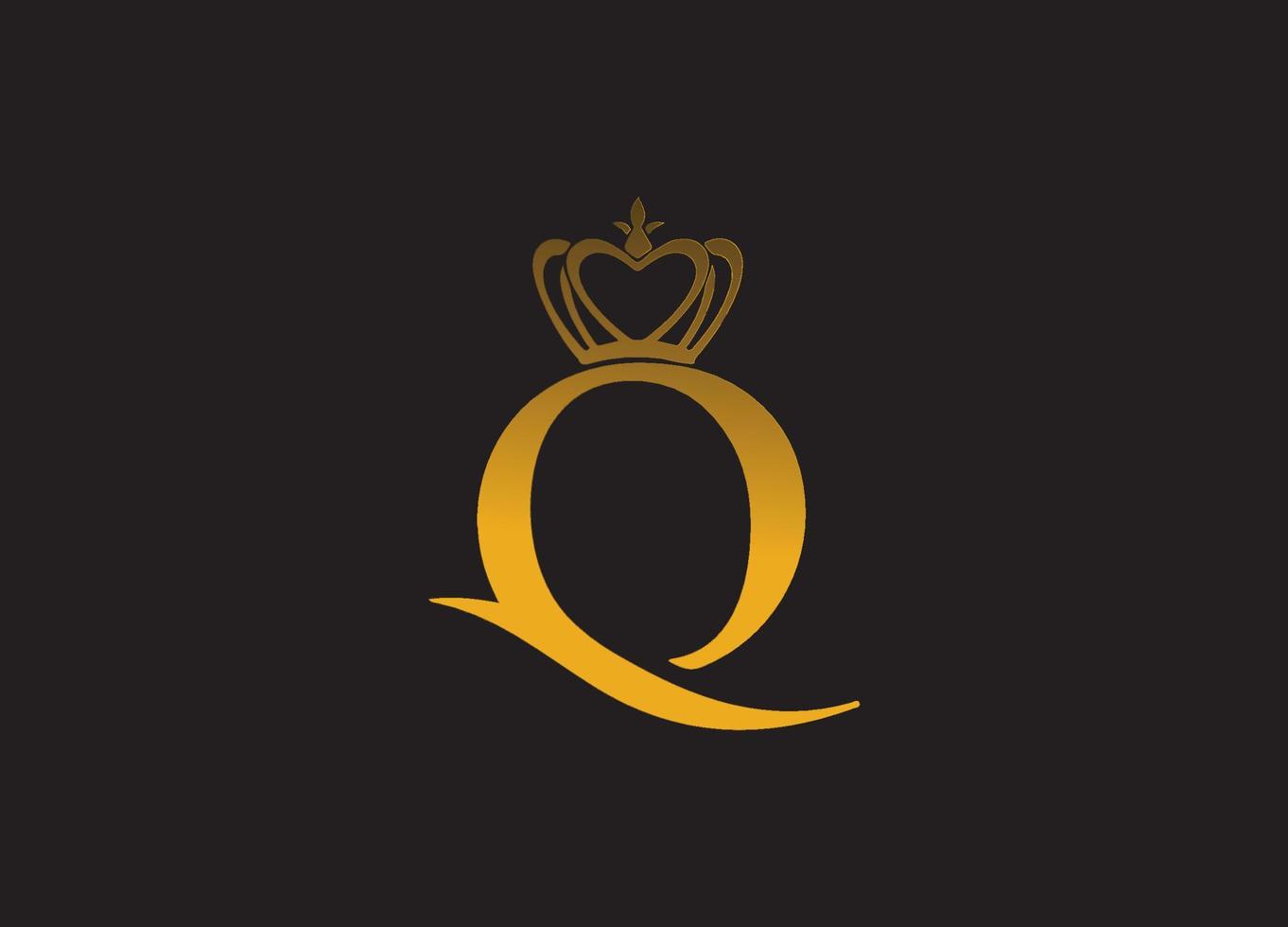 Plantilla de imagen de vector de diseño de logotipo o icono de letra inicial q