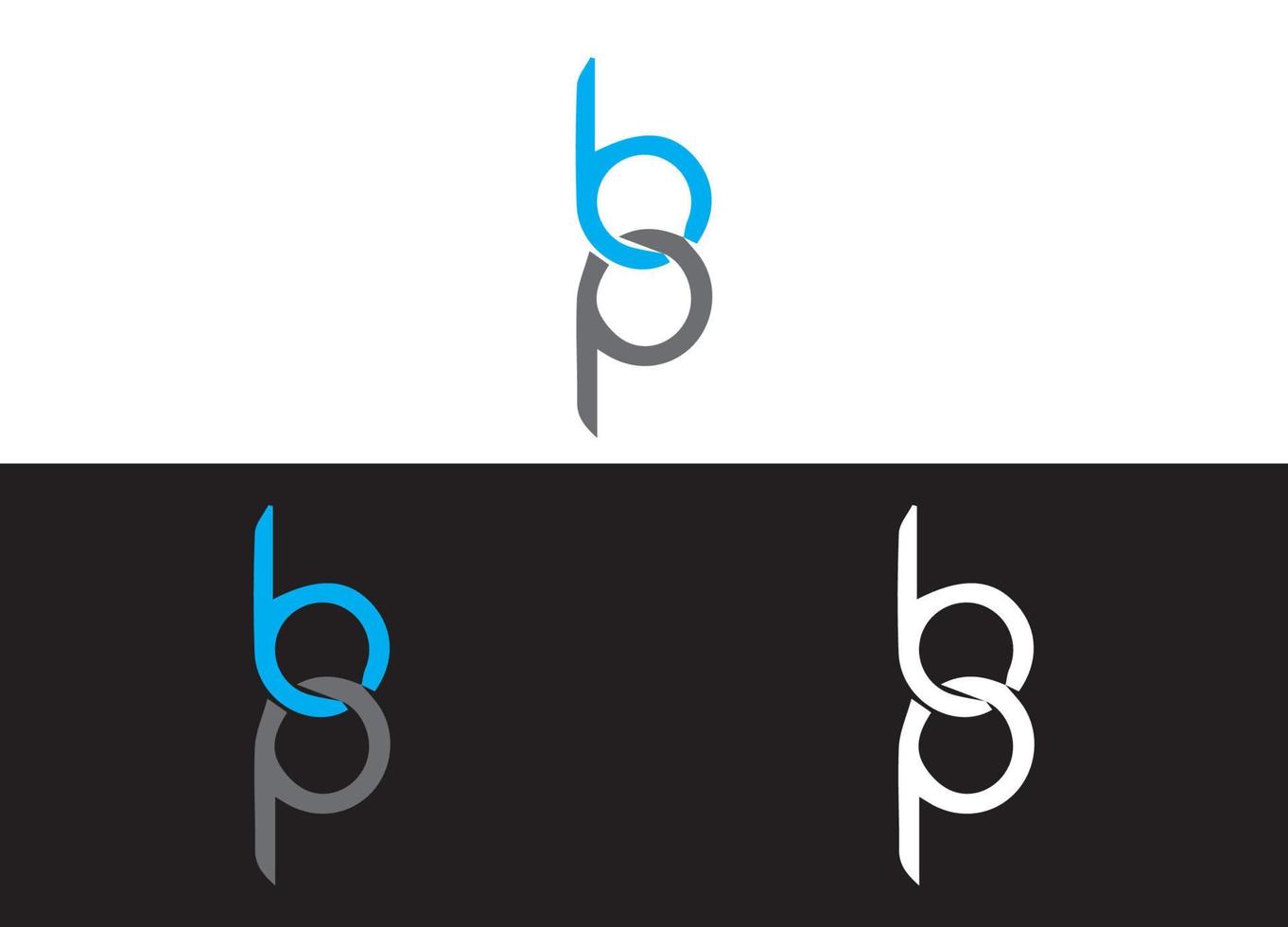 Initial Letter BP Logo or Icon Design Vector Image Template