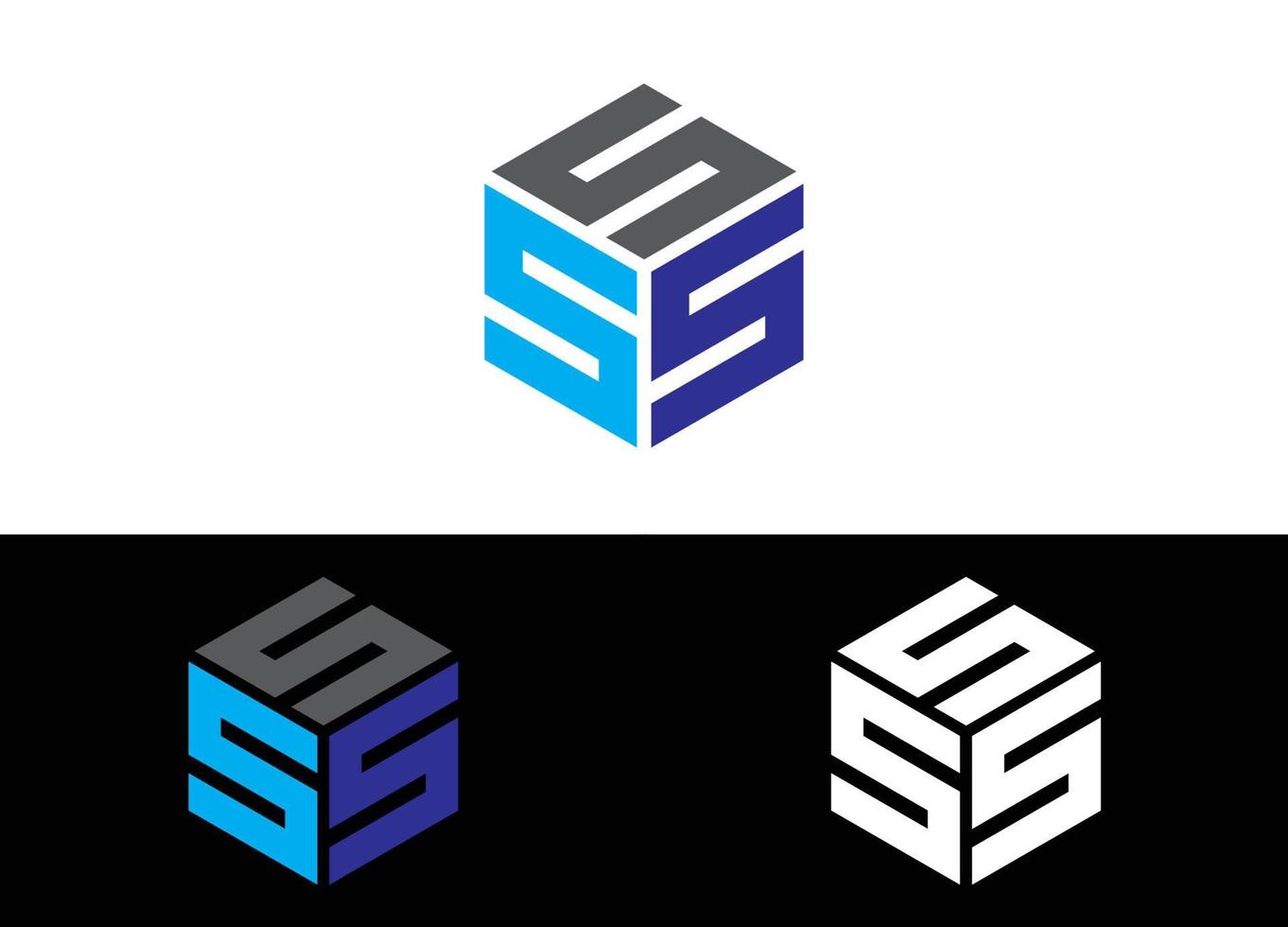 Initial Letter SSS Logo or Icon Design Vector Image Template