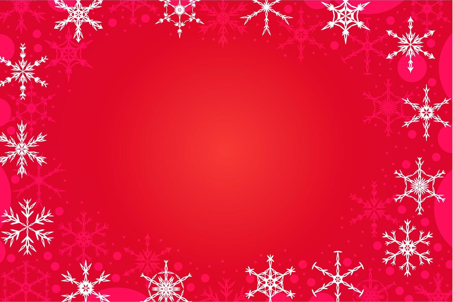 Minimal abstract red Christmas background with geometric snowflakes vector