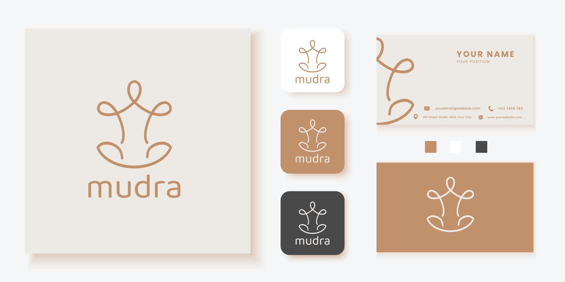 logotipo creativo e identidad de marca para empresas de spa y resort vector