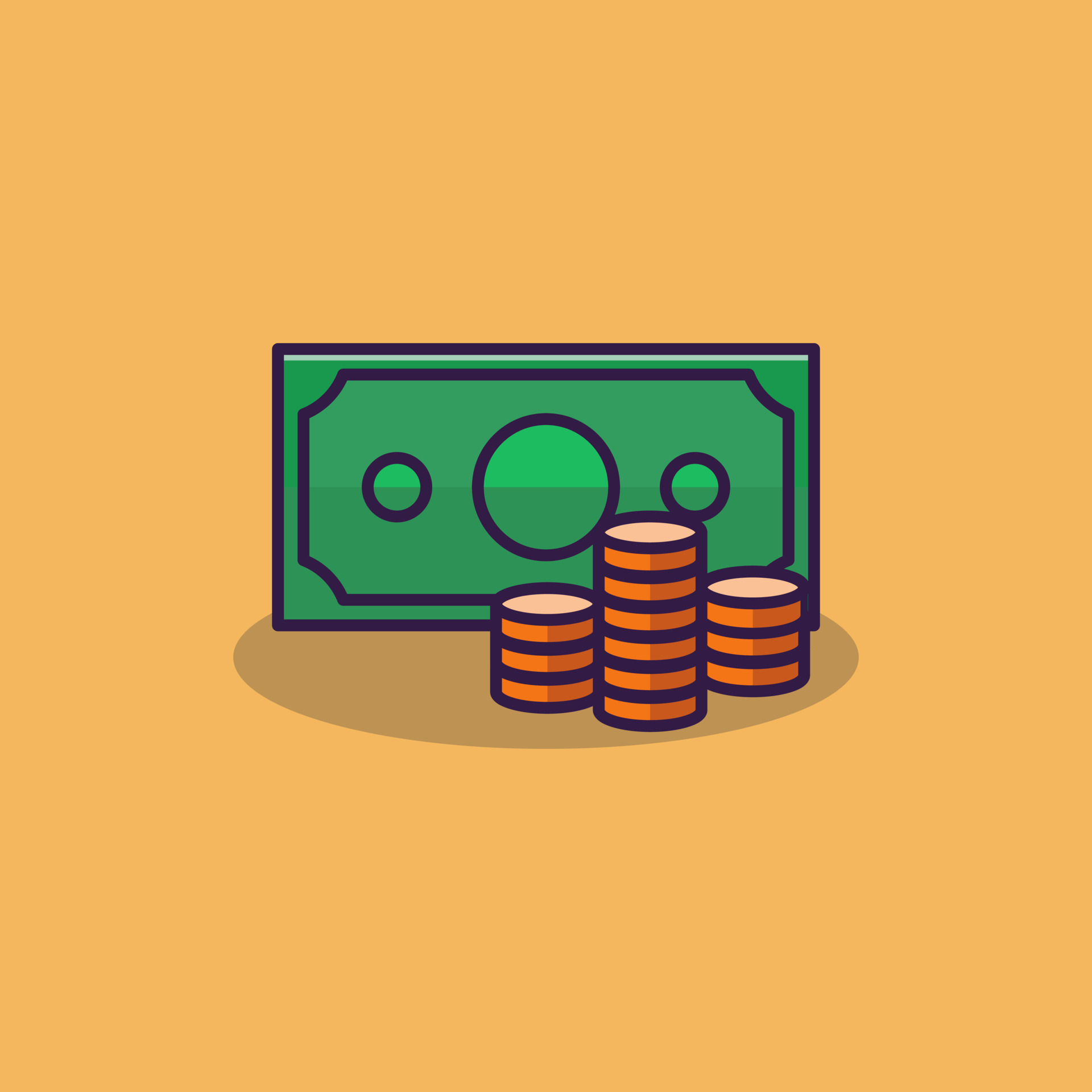 Money And Coins Cartoon Style Icon Illustration 4273401 Vector Art At Money And Coins Cartoon Style Icon Illustration 4273401 Vector Art At