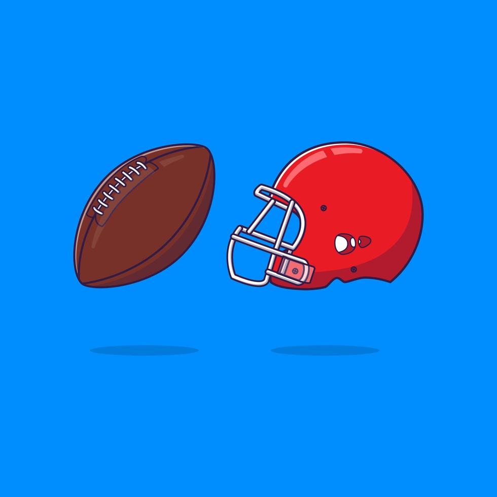 American football cartoon style illustration vector