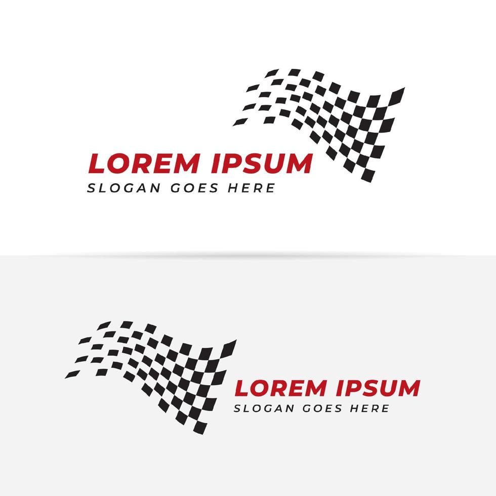 Race flag vector icon symbols. simple design checkered flag logo template