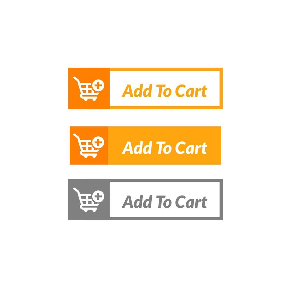 simple design of add to cart button. online shop icon material design vector