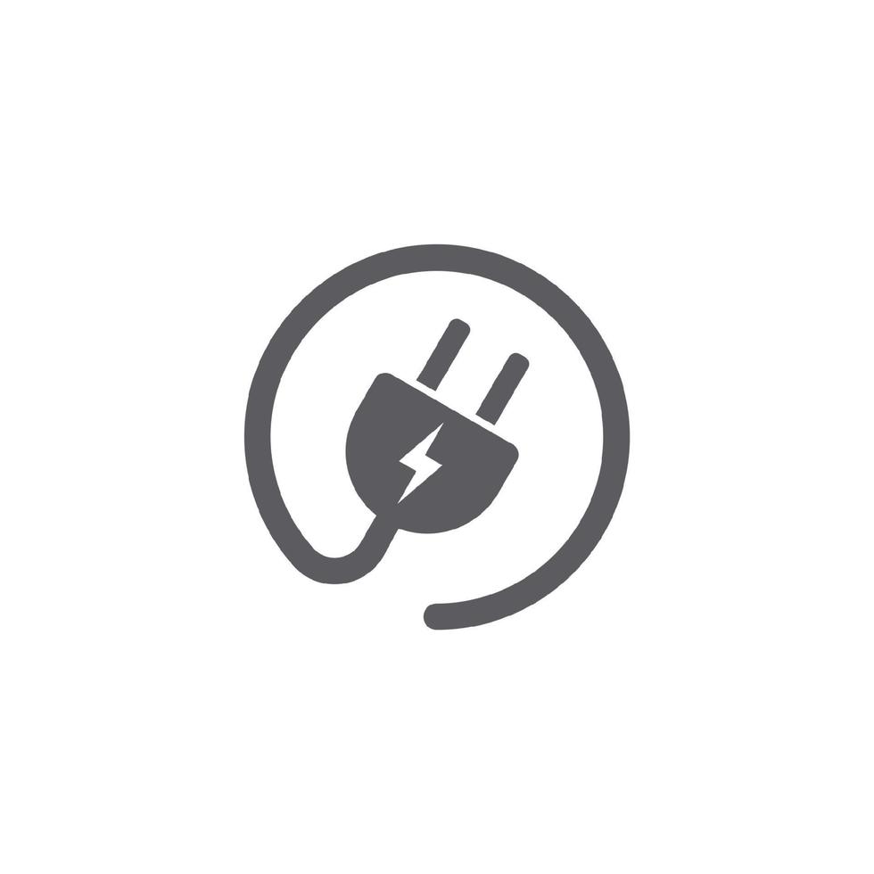 Diseño de vector de símbolo de icono de enchufe de enchufe eléctrico.