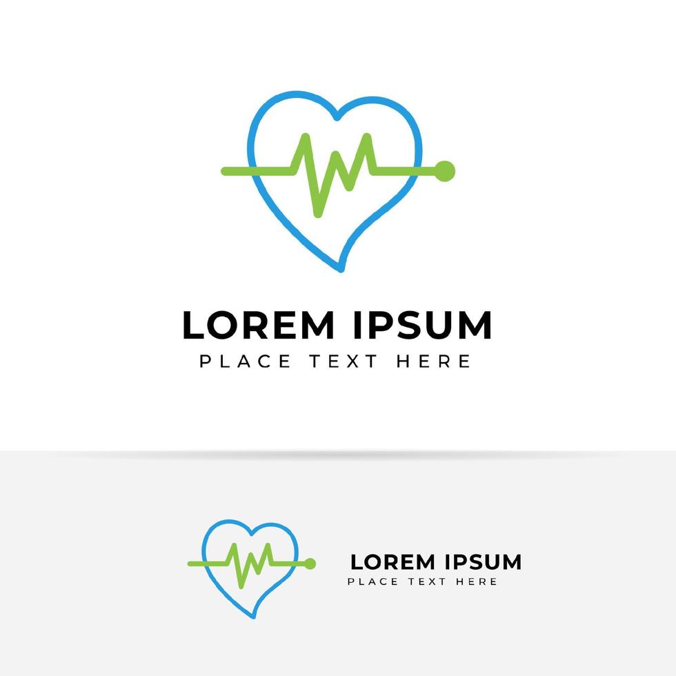 Heart beats with pulse line vector illustration. Heartbeat vector icon symbol.