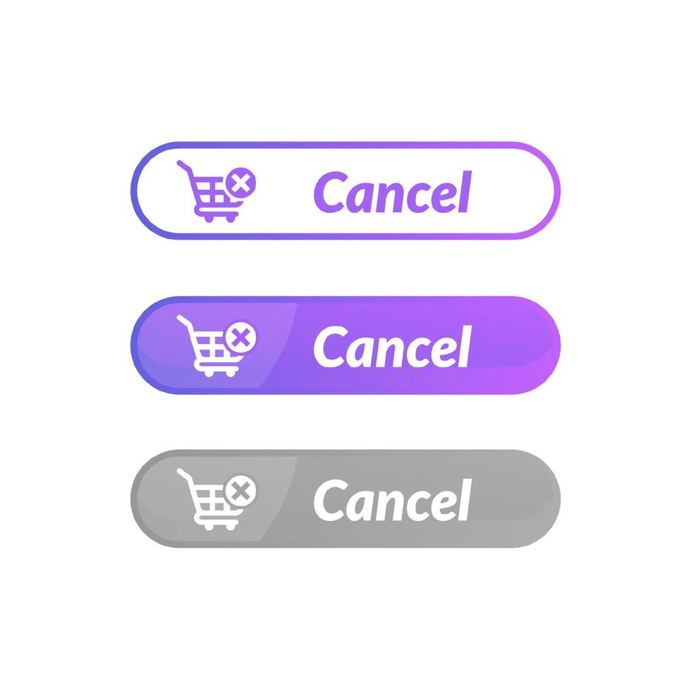 simple design of cancel order button. online shop icon material design vector