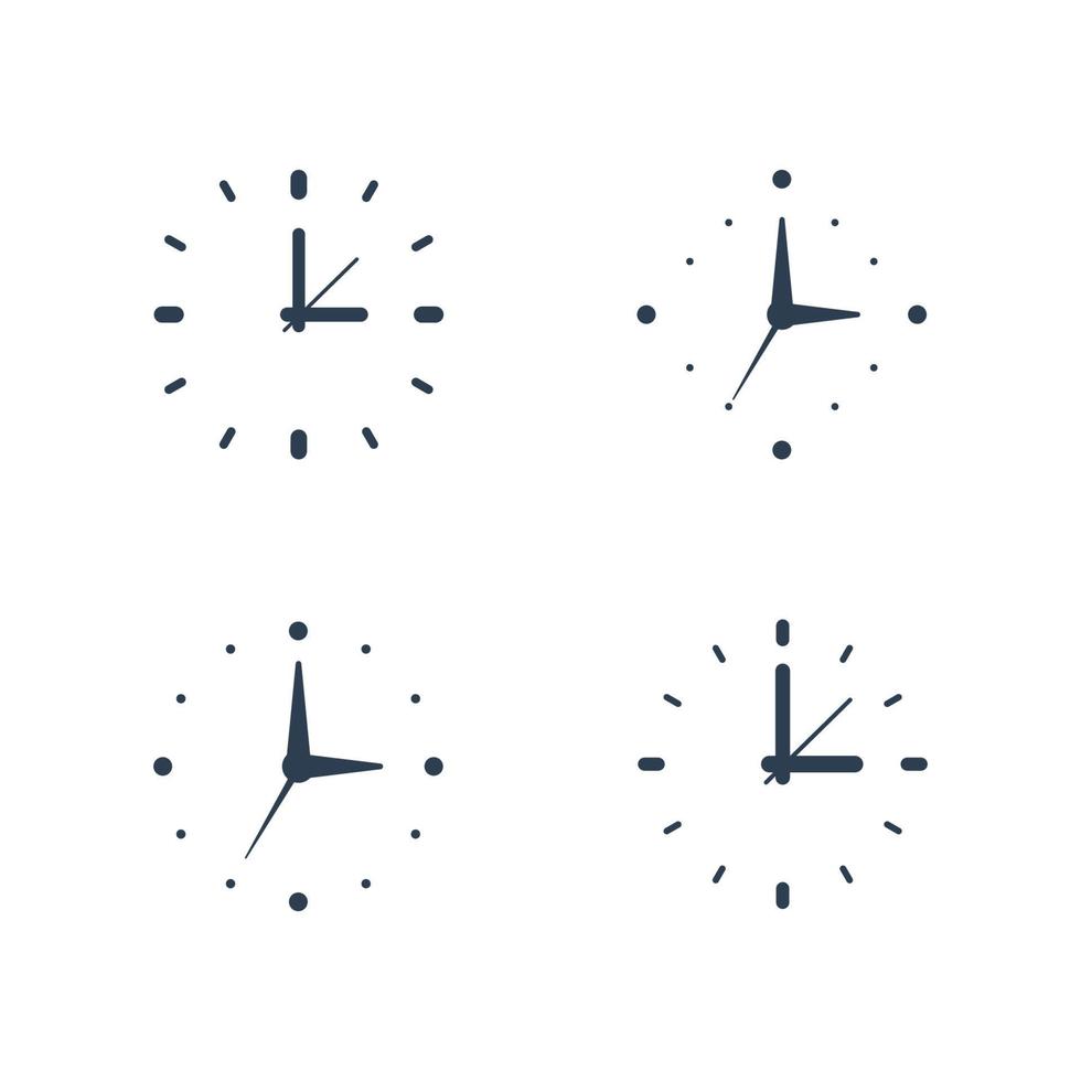 vector de icono de reloj. reloj de elemento de diseño plano aislado sobre fondo blanco