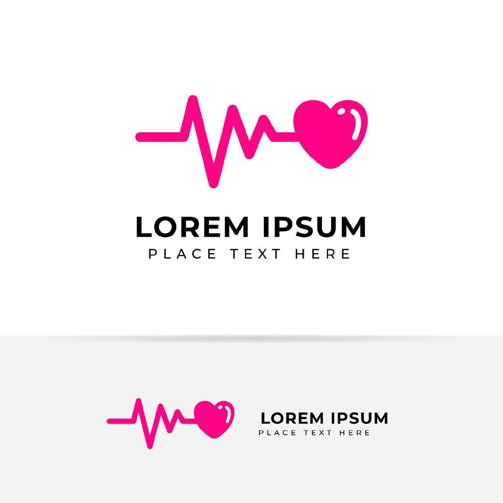 Heart beats with pulse line vector illustration. Heartbeat vector icon symbol.