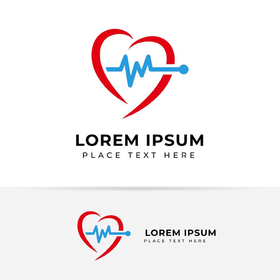 Heart beats with pulse line vector illustration. Heartbeat vector icon symbol.