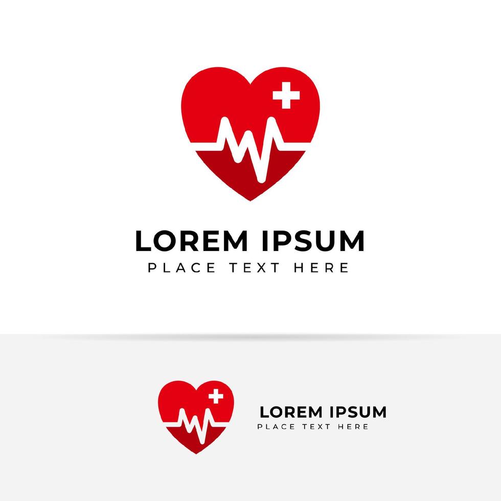 Heart beats with pulse line vector illustration. Heartbeat vector icon symbol.