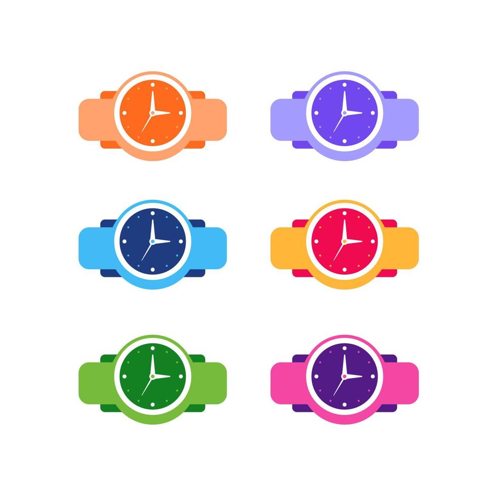plantilla de icono de reloj de pulsera. reloj símbolo vector de señal aislado sobre fondo blanco