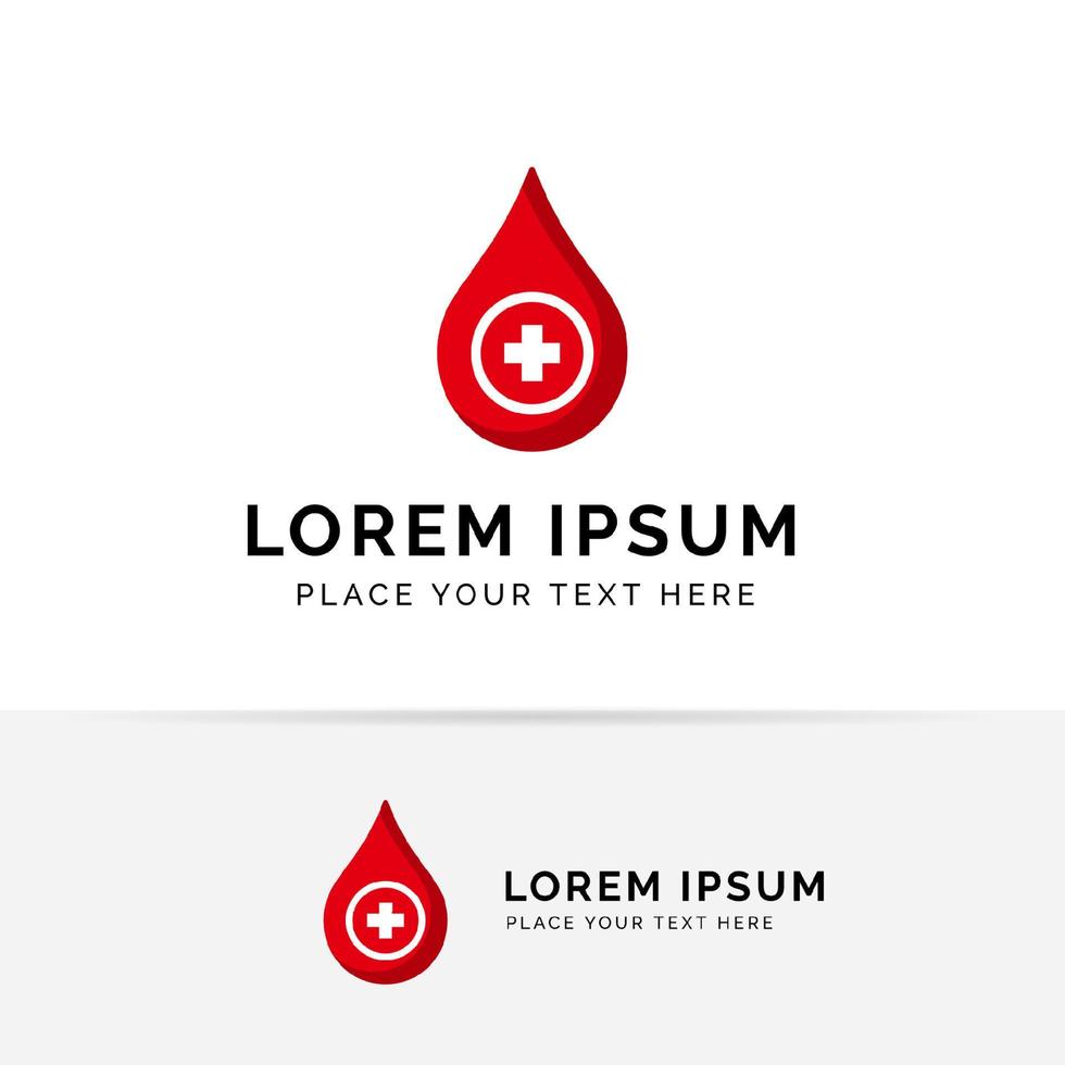 blood health care vector icon design with hospital plus sign.