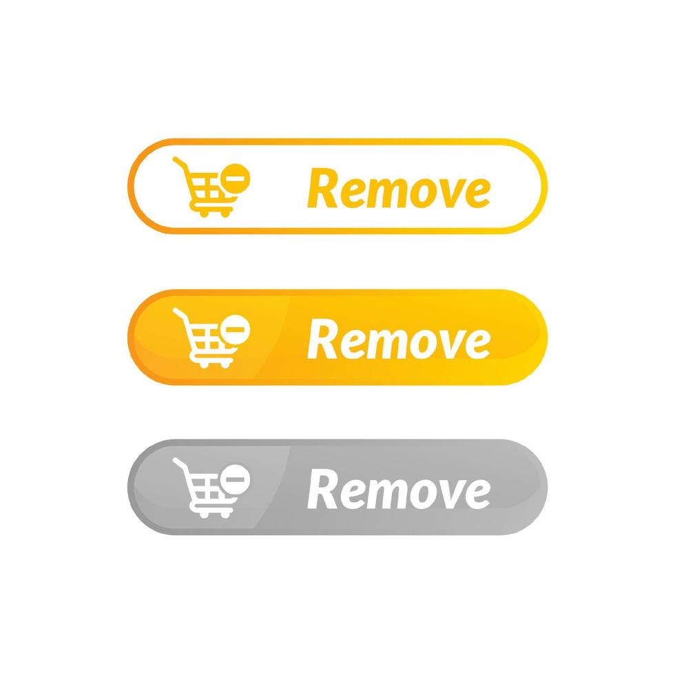 modern design of remove item button. online shop icon material design vector