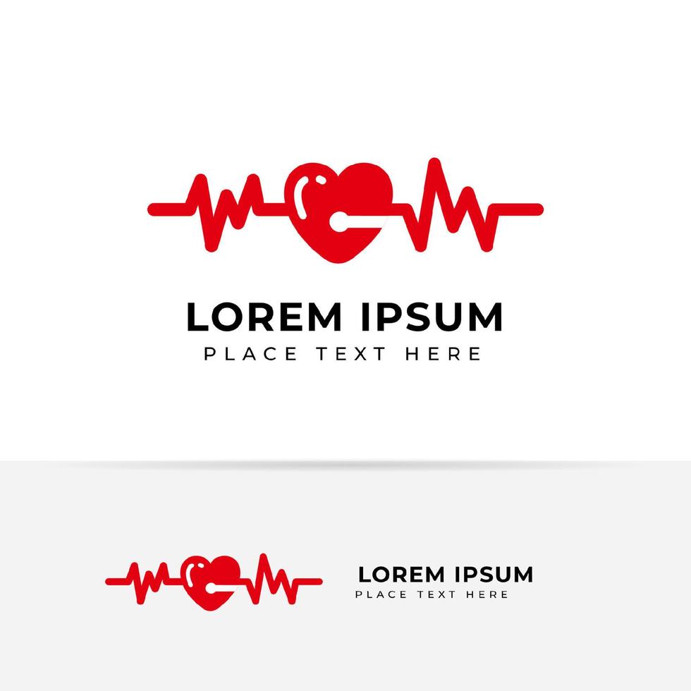 Heart beats with pulse line vector illustration. Heartbeat vector icon symbol.