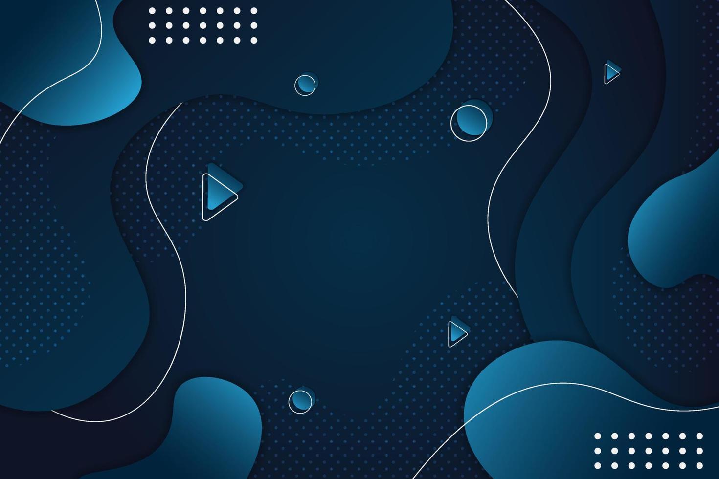 Abstract Geometric Dynamic Fluid Shape Gradient Dark Green Background vector