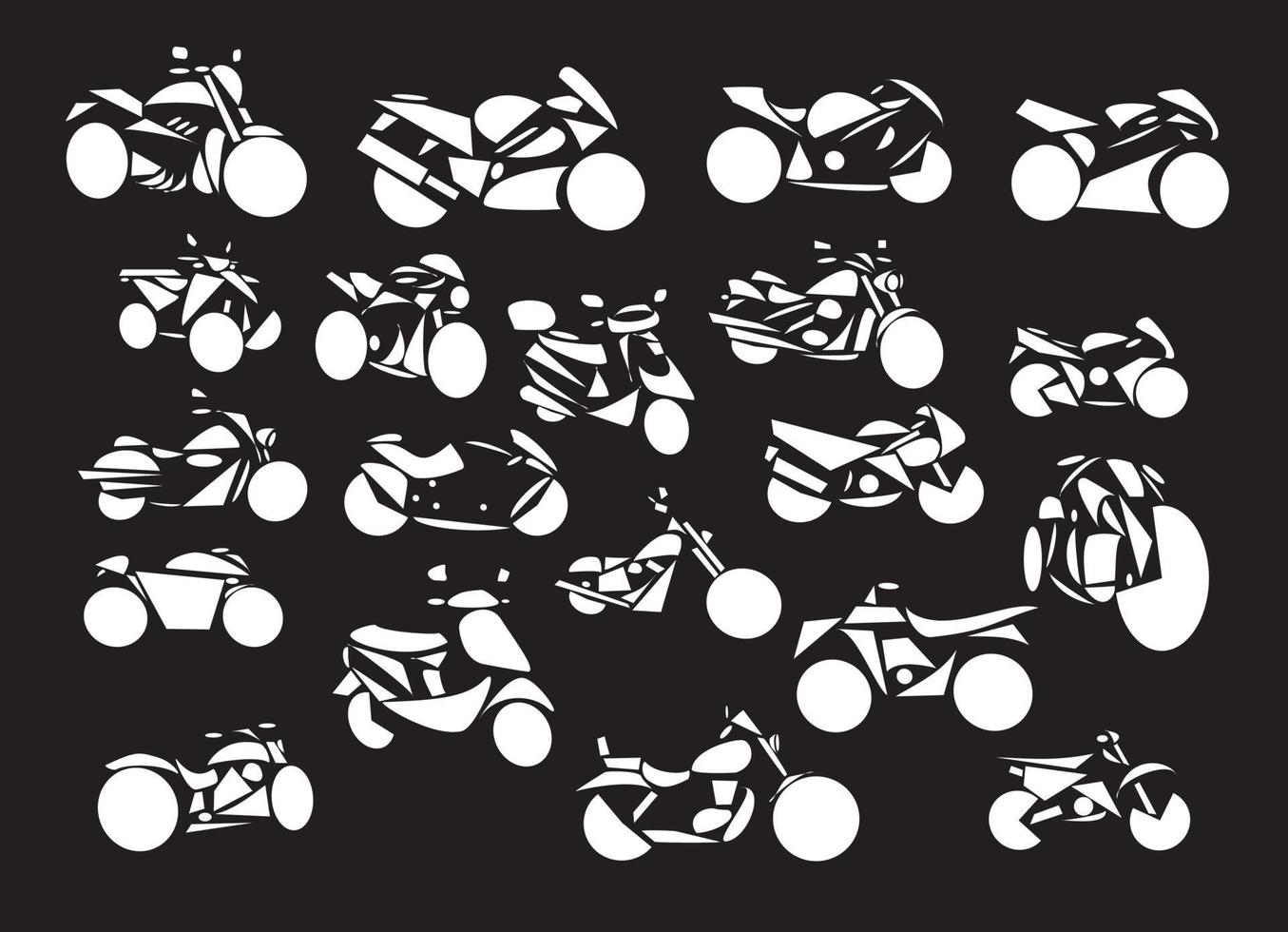 ilustraciones vectoriales de arte lineal de motos. vector