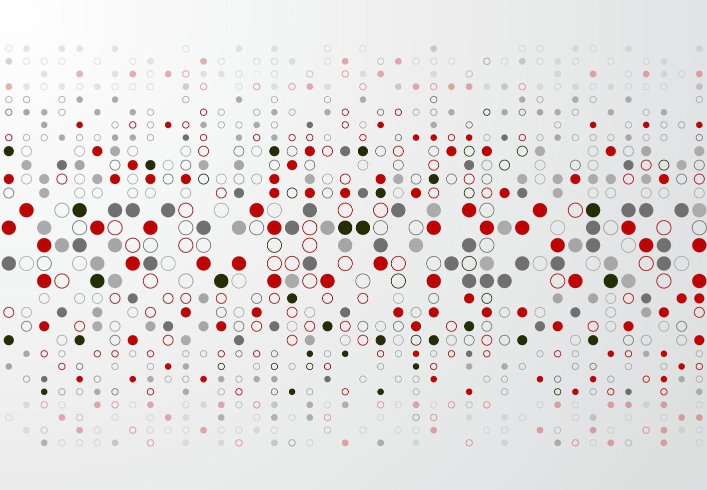 Abstract technology background with red and gray circle border pattern vector