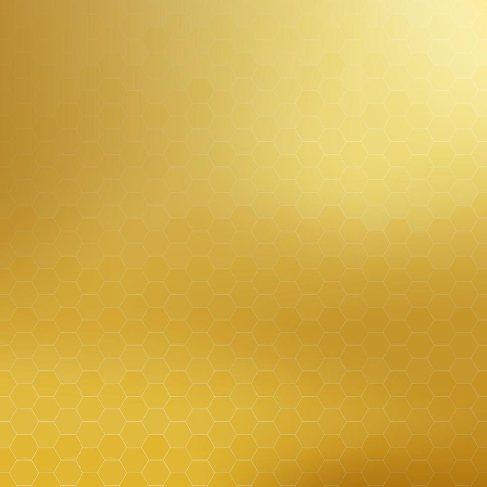 Honeycomb background. Abstract geometric hexagon gold background vector