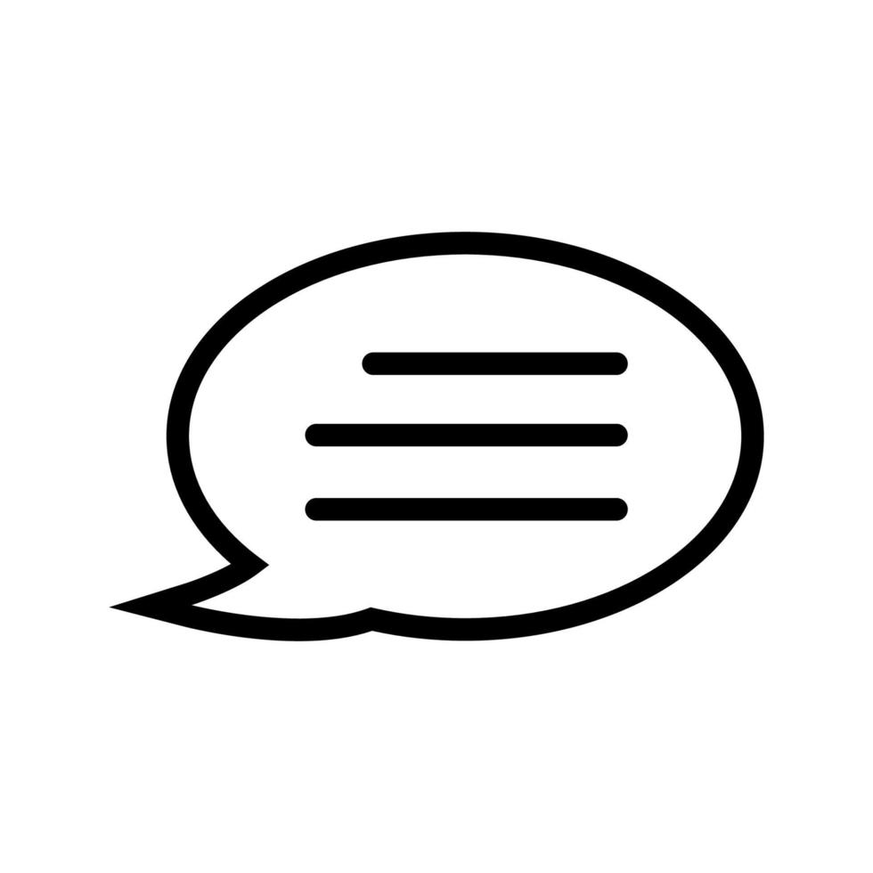 Icon message bubble in outline style. Chat, dialogue, icon. Vector