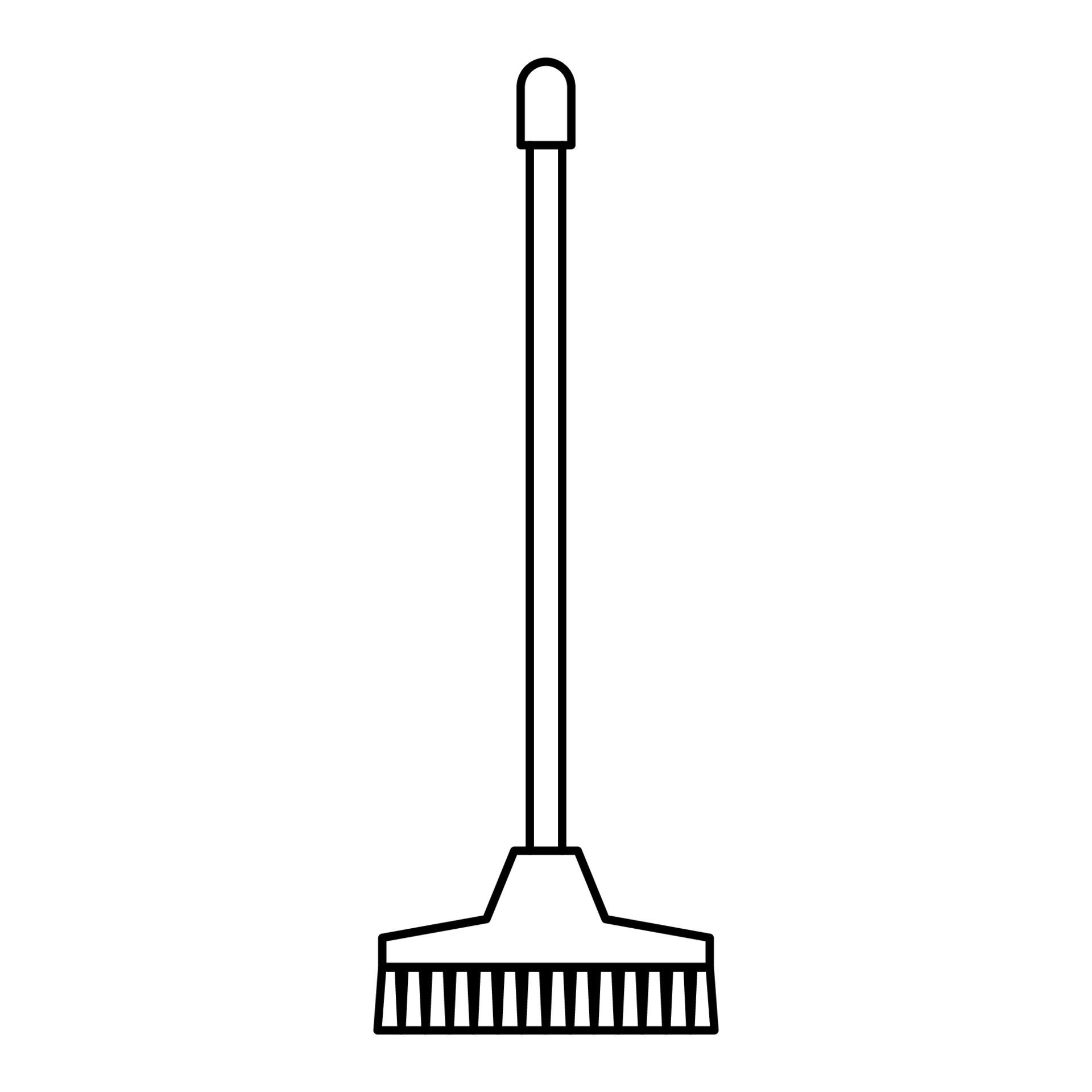 Cleaning mop simple icon. Washing housekeeping equipment sign. Outline ...