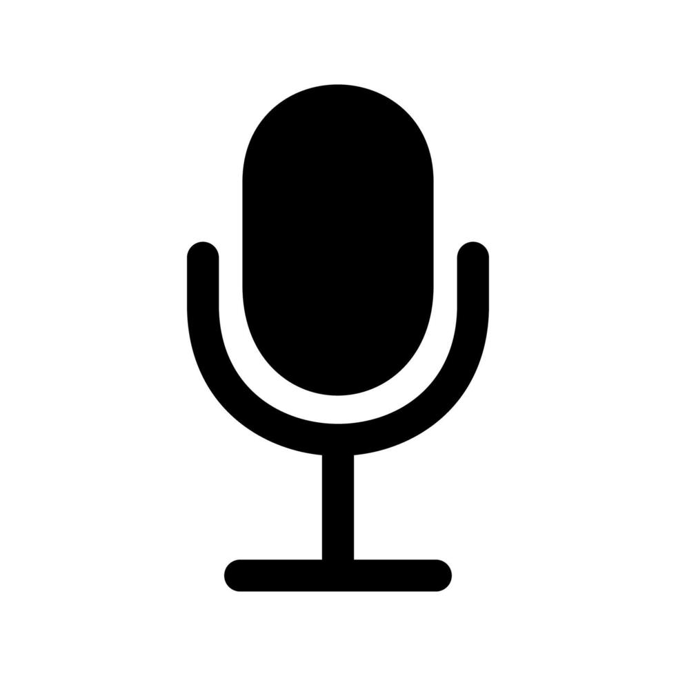 Microphone symbol in your web site design, logo, app, UI. Glyph. Voice vector icon. Record. Microphone - recording studio symbol. Retro mike