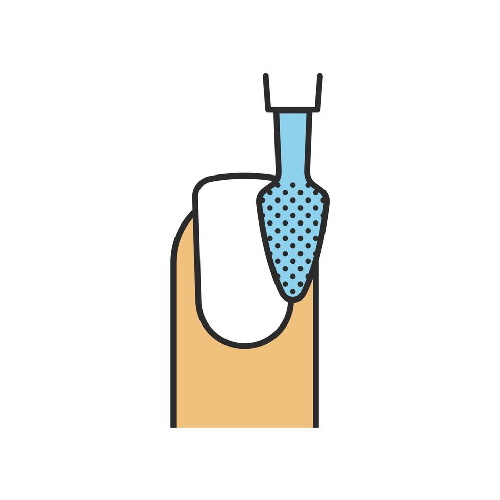Nail polishing color icon. Manicure machine. Isolated vector illustration