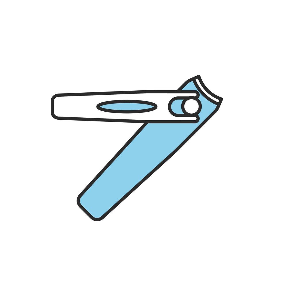 Manicure tweezers color icon. Manicure clippers. Isolated vector illustration