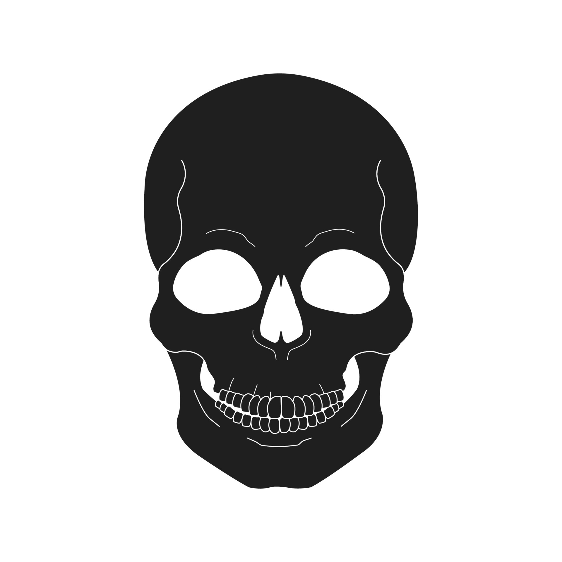 Black skull illustration. Isolated vector icon 4274388 Vector Art at