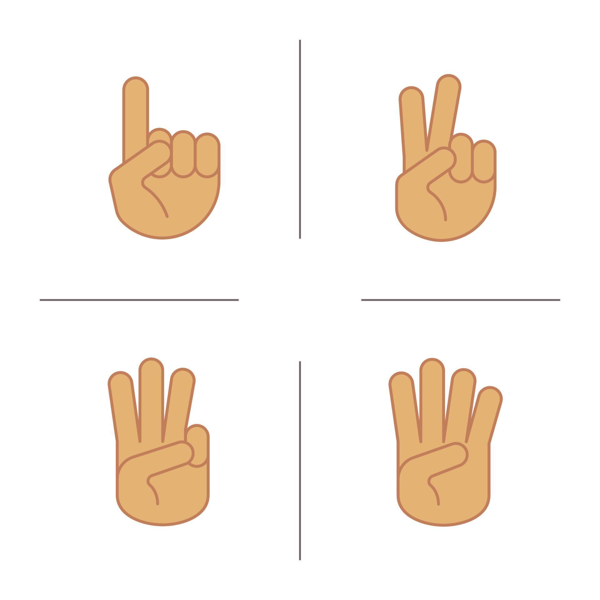 4 Fingers Up Gang Sign - xmy16jh