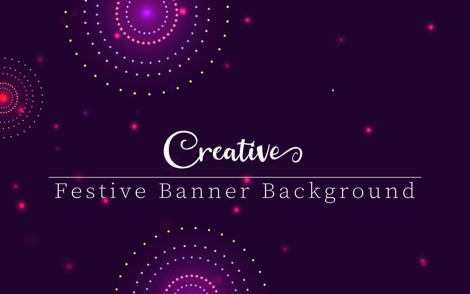 Creative festive background with circular purple gradient and glowing stars, Creative festival banner for festive season promotion and advertisement. vector