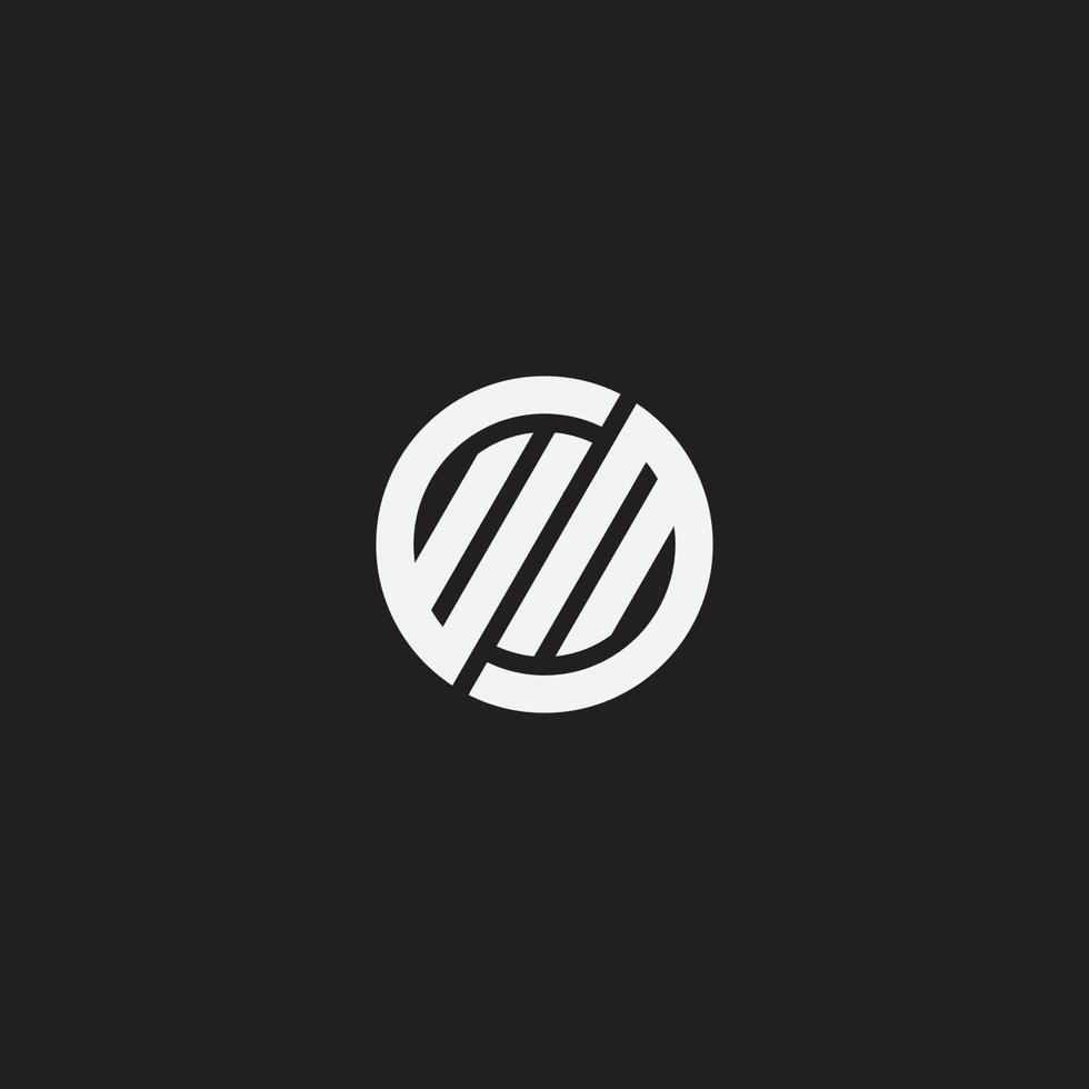 WM monogram design vector