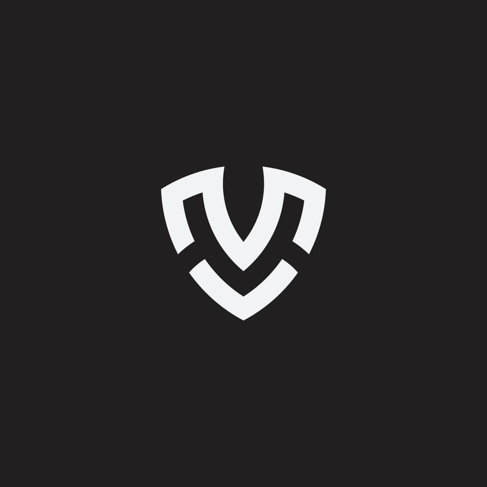 Mv monogram design vector