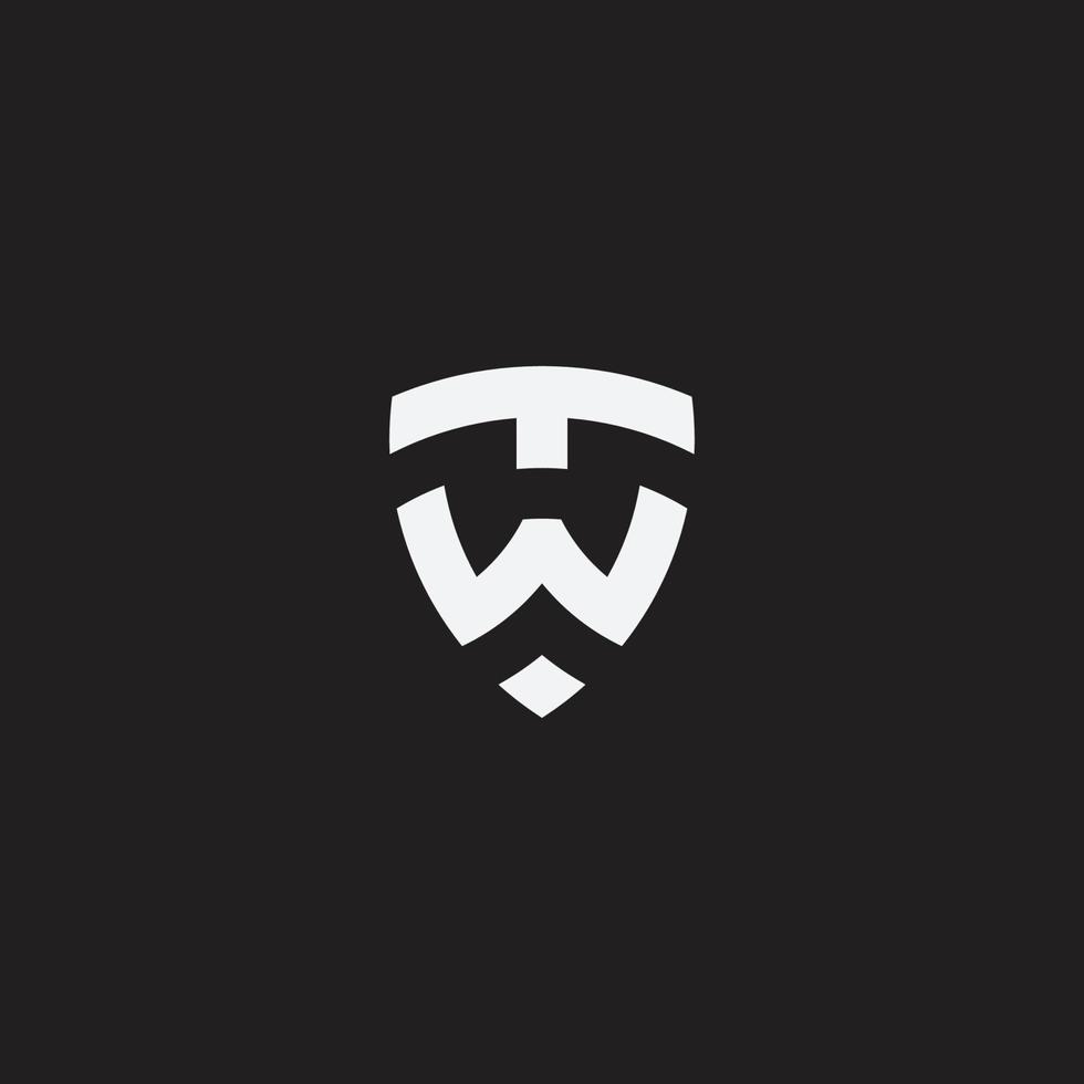 TW monogram design vector