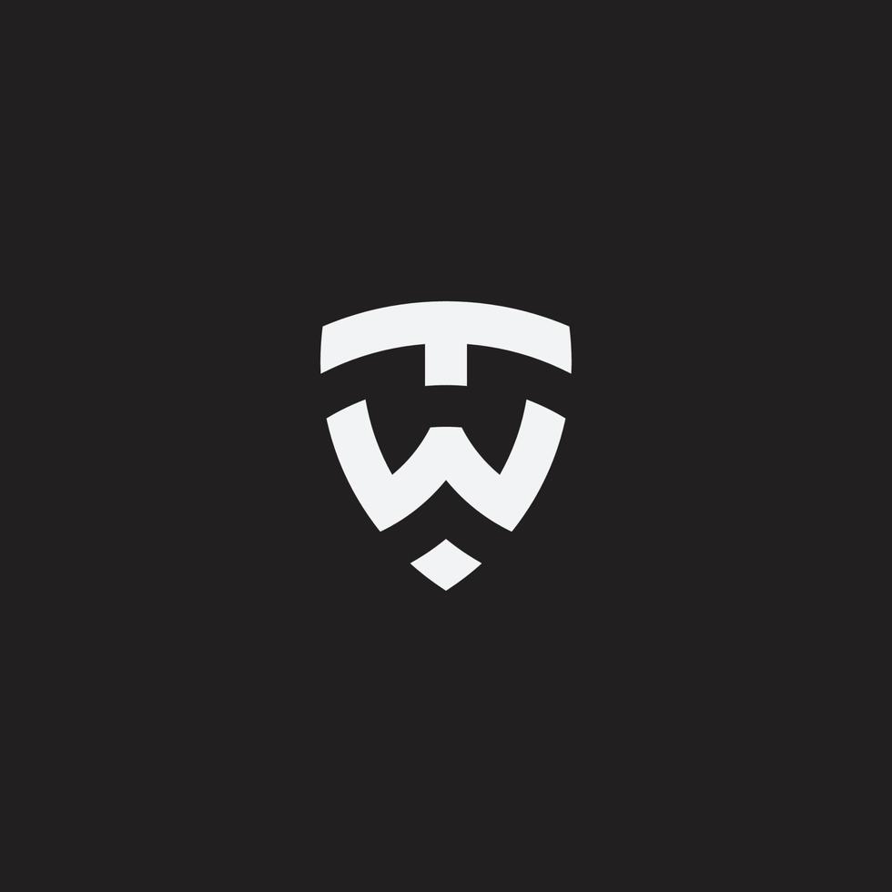 TW monogram design vector