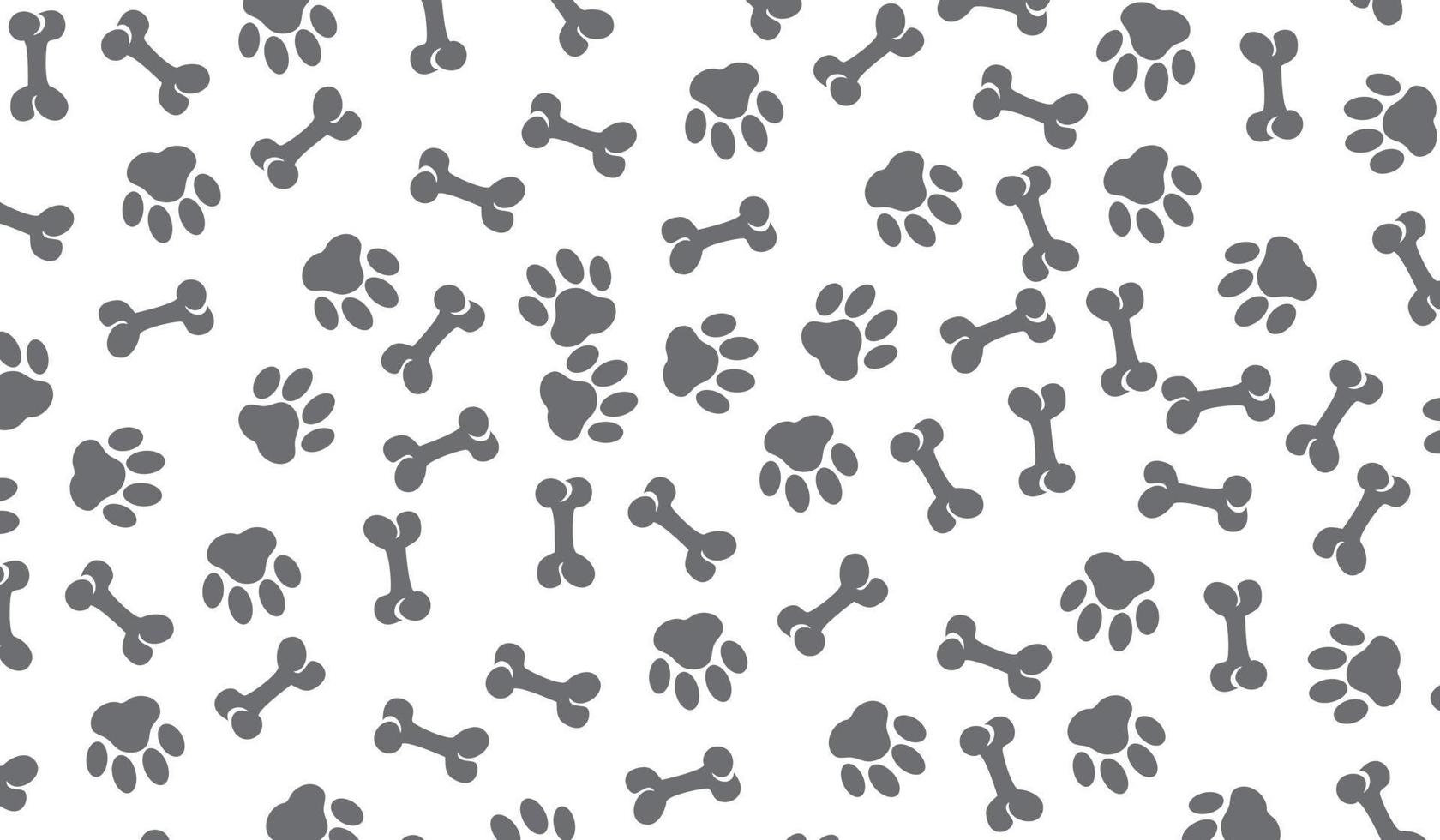 Dog paw print trails and candy cane in shape vector