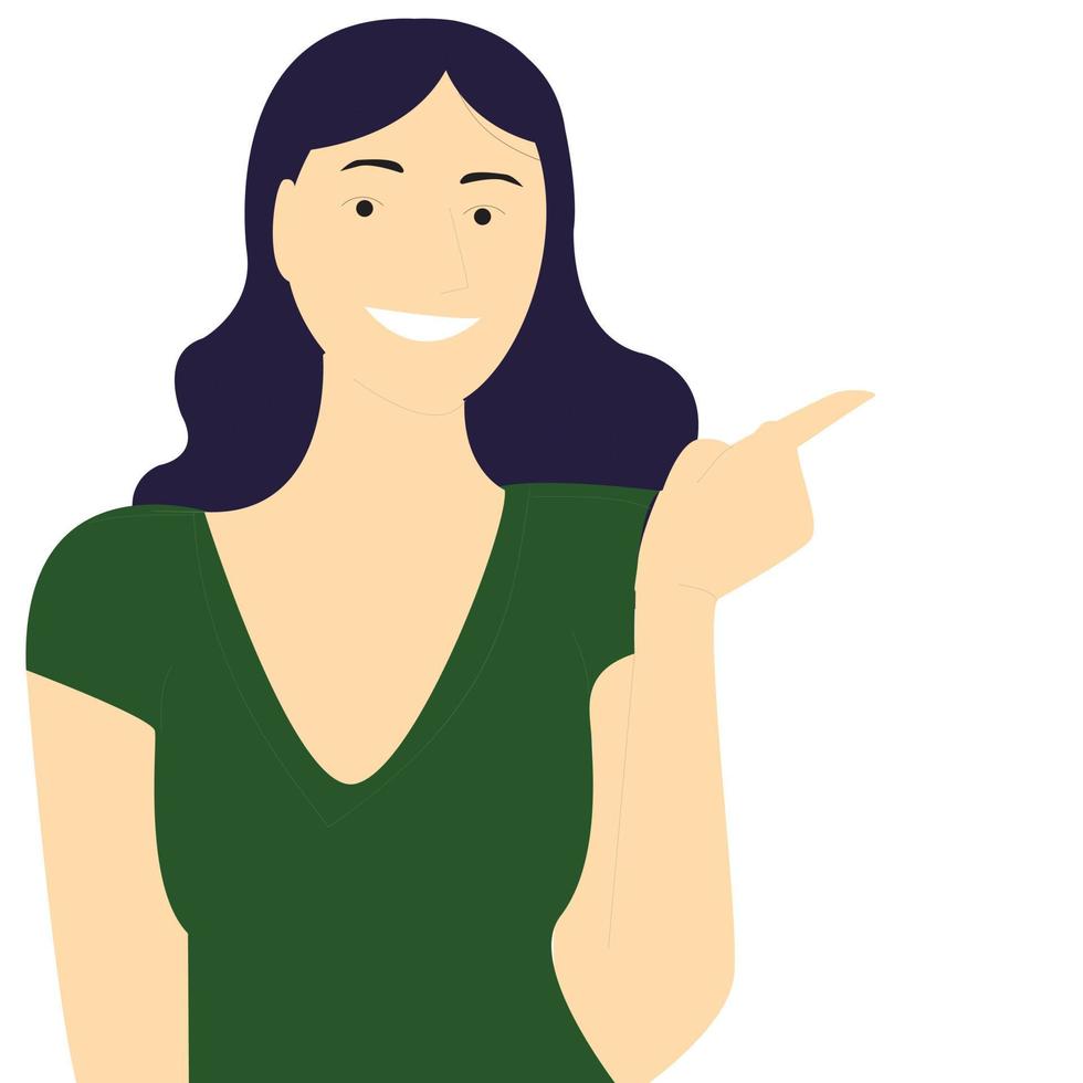 Ilustración de vector de estilo de fondo blanco de punto de punto de mujer de negocios sonriente