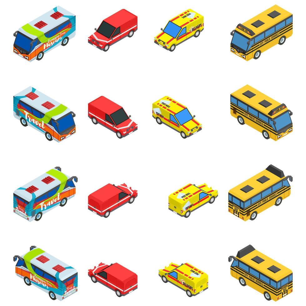 large set isometry transport.stock vector image