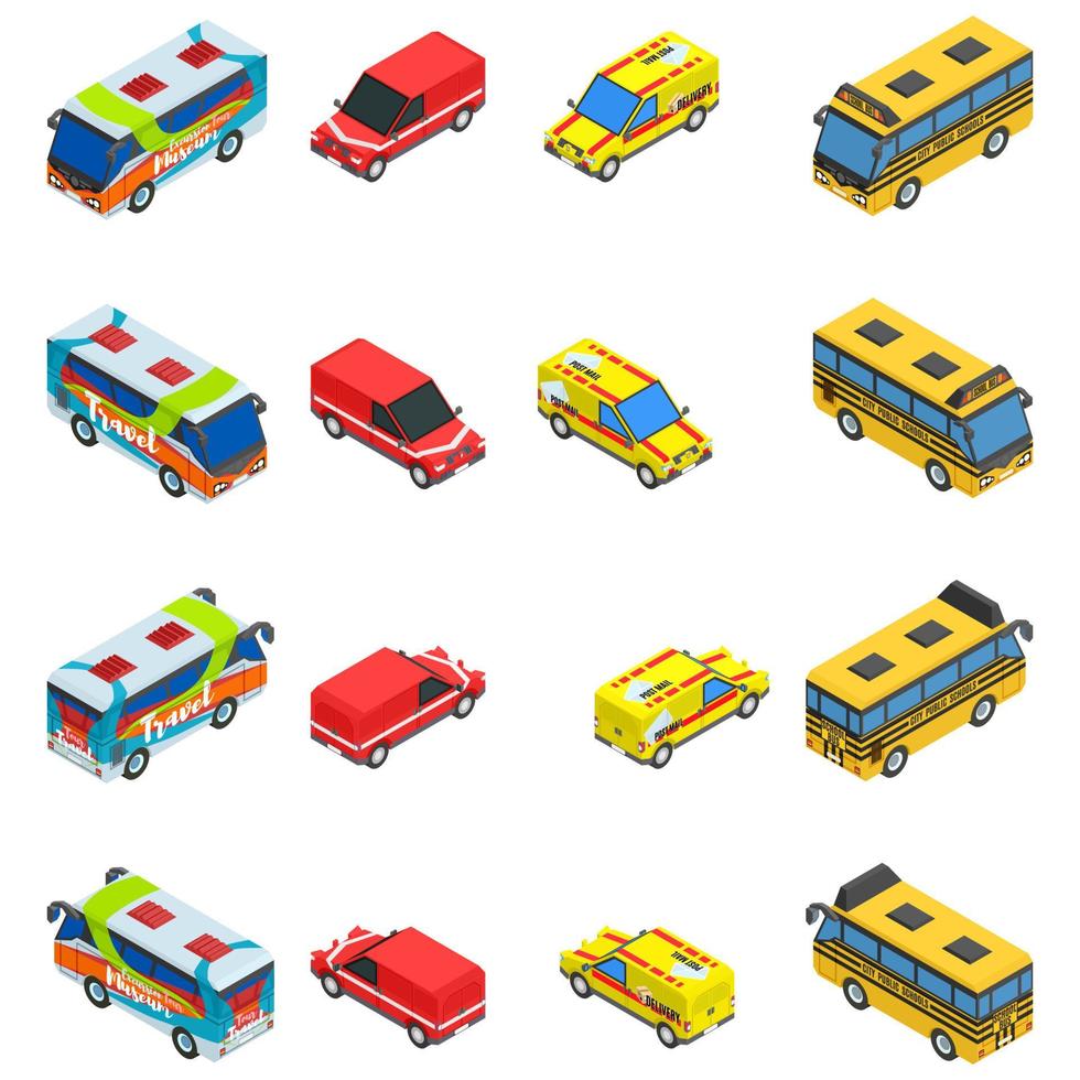 large set isometry transport.stock vector image