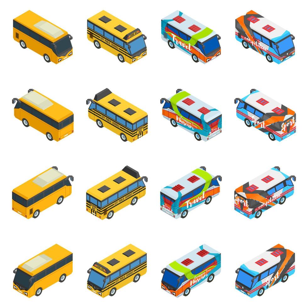 new drawing set of large transport for the carriage of passenger vector