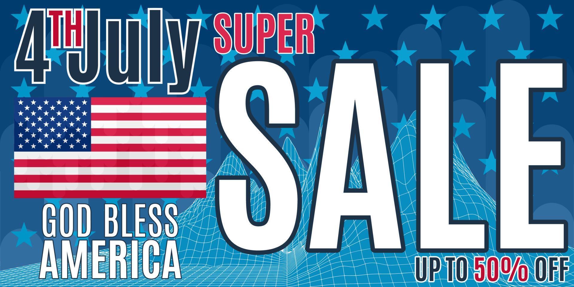 On print advertising sales on the day of independence of America vector bright. stock image,For advertising and brochures