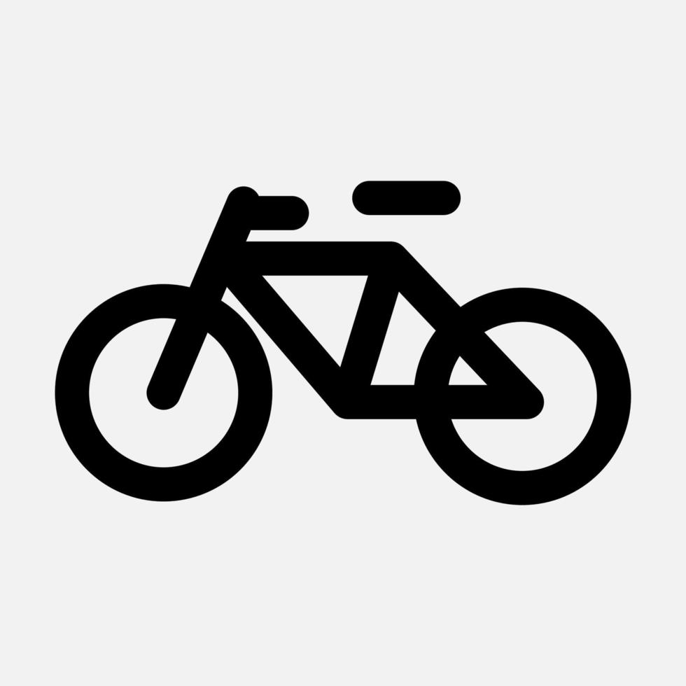 Bike icon. Flat vector illustration in black on white background