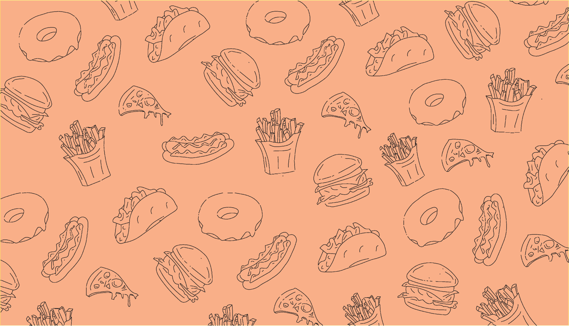 Fast food seamless background vector illustration, simple restaurant menu  background 4275701 Vector Art at Vecteezy