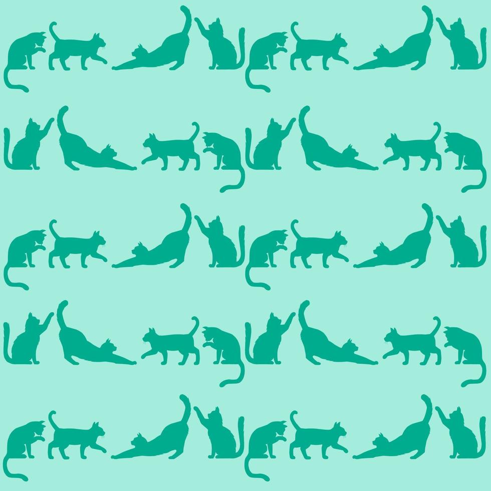 Beautiful seamless pattern design of cats isolated on background. Suitable for wrapping paper, wallpaper, fabric and etc. vector