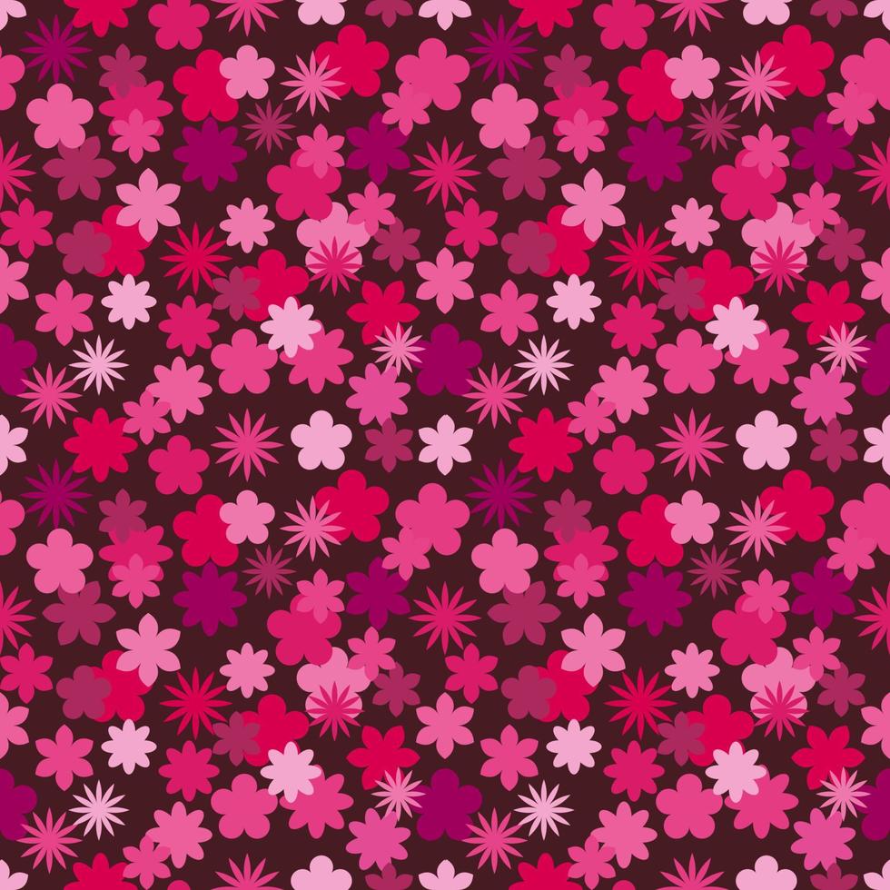 Patrón de flores sin costuras muy dulce para decorar papel tapiz, papel de regalo, tela, telón de fondo, etc. vector