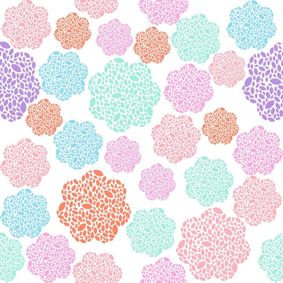 hermoso diseño de patrones sin fisuras de flores de colores. Adecuado para envolver papel, papel tapiz, tela, etc. vector